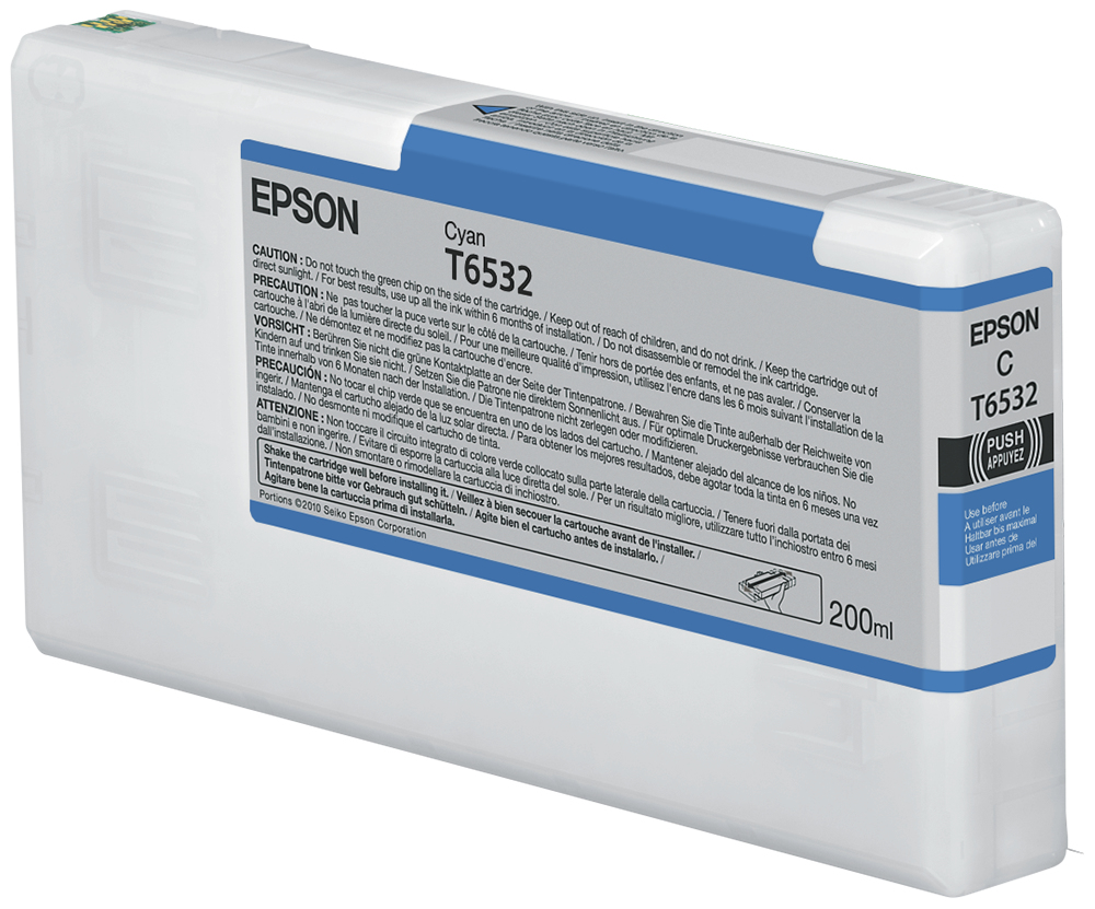 Image of Epson C13T653200/T6532 Ink cartridge cyan 200ml for Epson Stylus...
