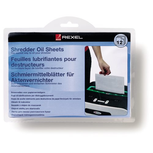 Rexel Shredder Non-Auto Oil Sheets (Pack of 12) 2101948