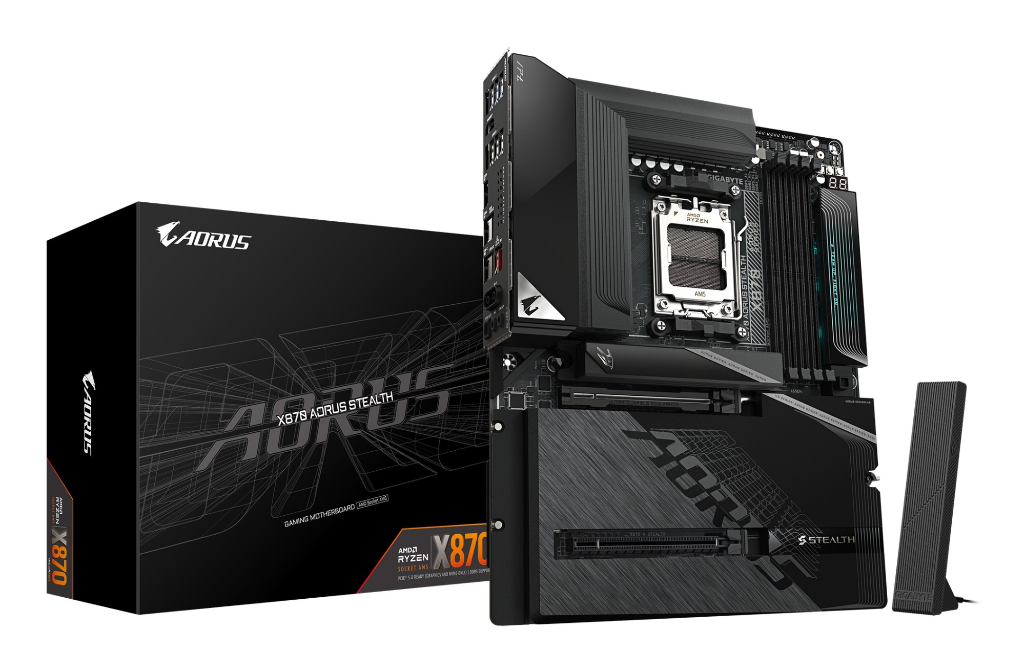 Gigabyte X870 Aorus Stealth Motherboard - Supports Amd Ryzen 9000 Cpus