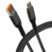 Maplin USB-C to USB-A 60W Braided Cable - Grey - 0.5m