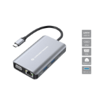 Conceptronic DONN21G laptop dock/port replicator Wired USB 3.2 Gen 1 (3.1 Gen 1) Type-C Grey