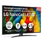LG NanoCell AI 55NANO81A6A 139.7 cm (55") 4K Ultra HD Smart TV Wi-Fi Black