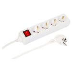 Microconnect MC-GRU0043WS power extension 3 m 4 AC outlet(s) Indoor White