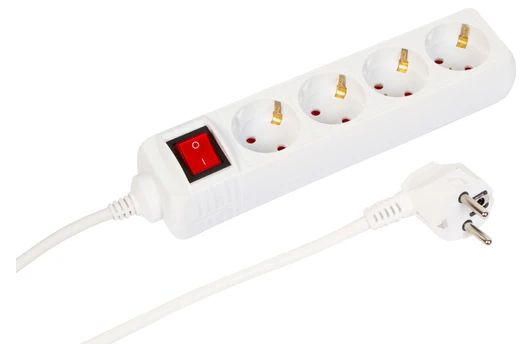 Microconnect White Mc-Gru00415ws Power Extension 1.5 M 4 Ac Outlet(S) Indoor