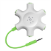 Belkin F8Z274BTGRN cambiador de género para cable 1x 3.5mm 5x 3.5mm Verde, Blanco