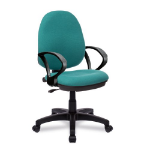 NAUTILUS Designs Java 100 Medium Back Single Lever Fabric Operator Office Chair With Fixed Arms Green - BCF/I300/GN/A DD