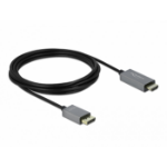 DeLOCK 85930 video cable adapter 3 m DisplayPort HDMI Black, Grey