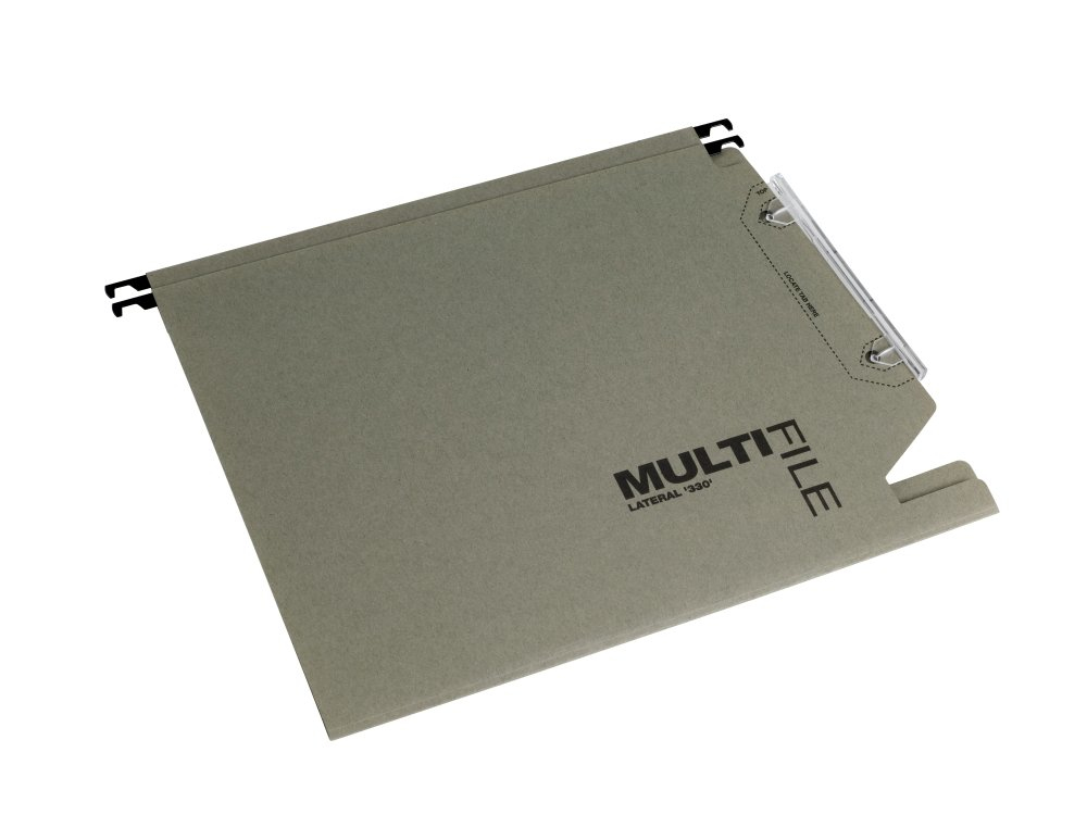 Image of Rexel Multifile `330` Lateral File Green 15mm (50)
