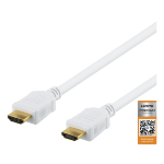Deltaco HDMI-1005AD HDMI cable 0.5 m HDMI Type A (Standard) White