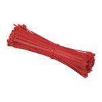 Videk 4.8mm X 200mm Red Cable Ties Pack of 100
