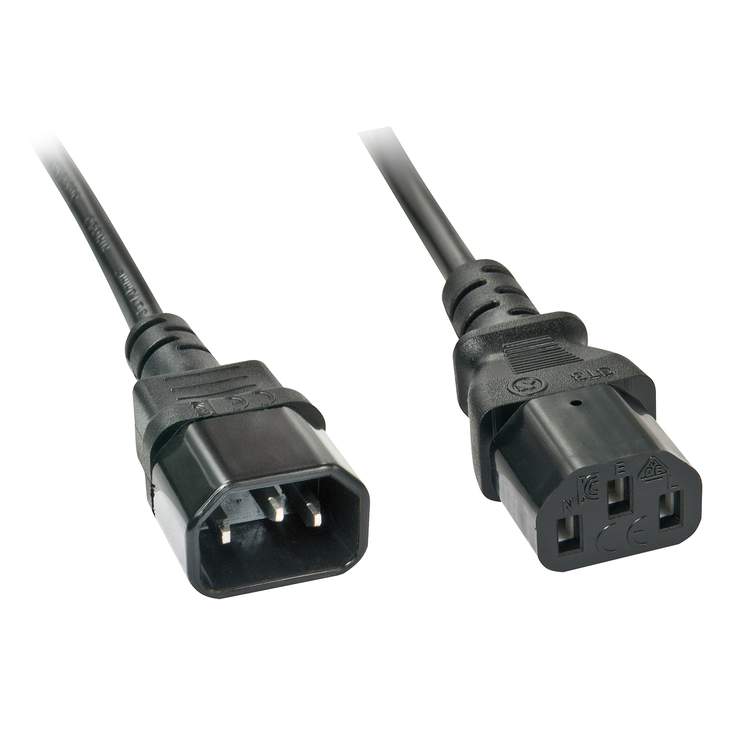 Image of Lindy 2m C14 to C13 Extension Cable