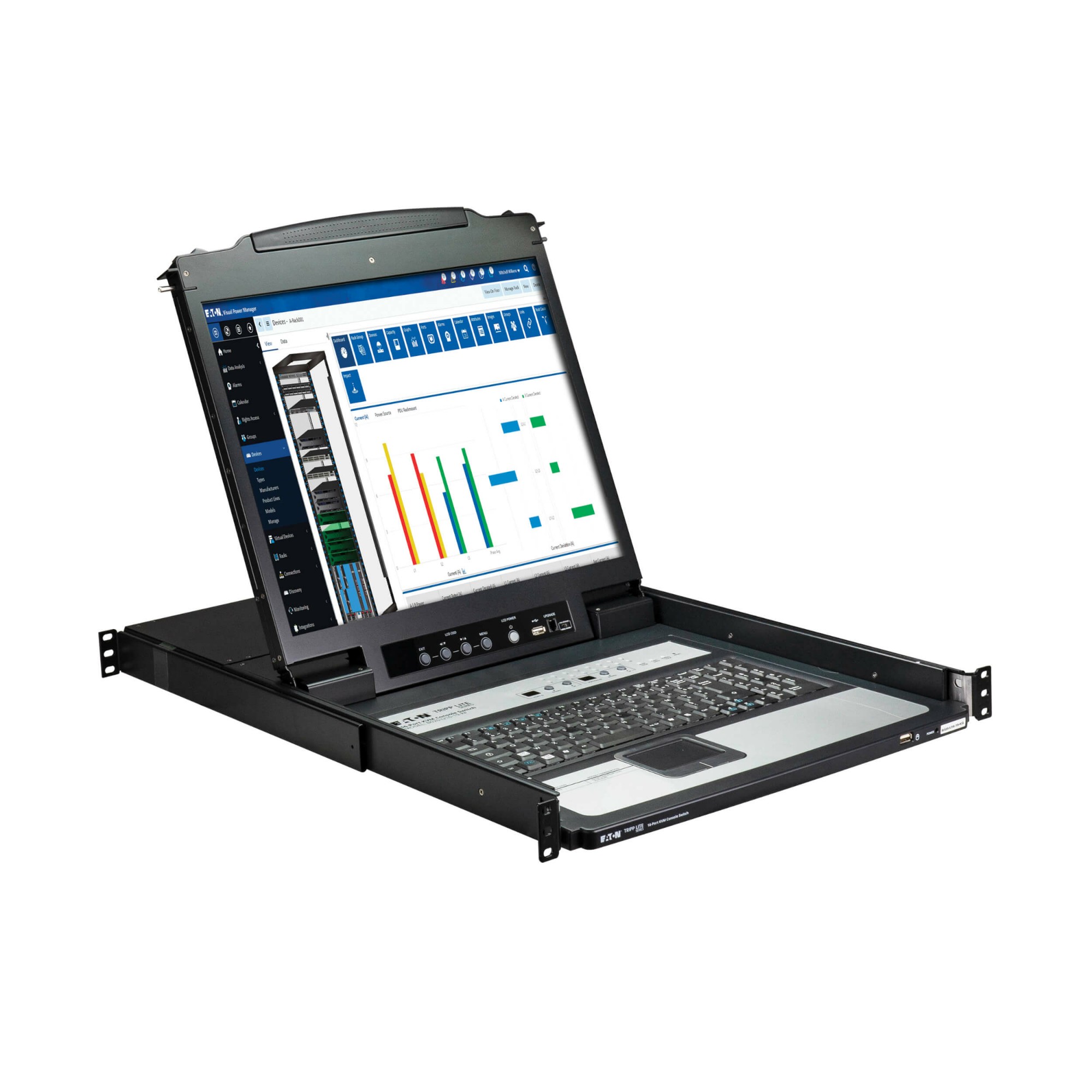 Eaton B020-U16-19-K NetDirector 16-Port 1U Rack-Mount Console KVM Swit