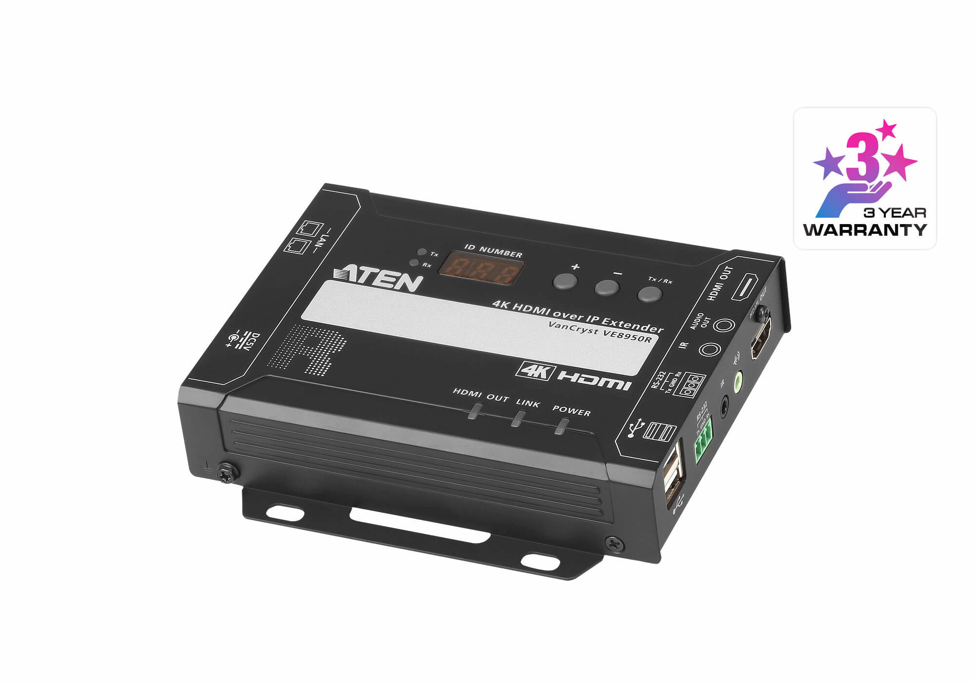 Photos - Other Sound & Hi-Fi ATEN VE8950R AV extender AV receiver Black 