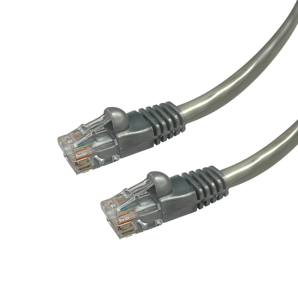 Videk Enhanced Cat5e Booted UTP RJ45 to RJ45 Patch Cable Silver 0.3Mtr