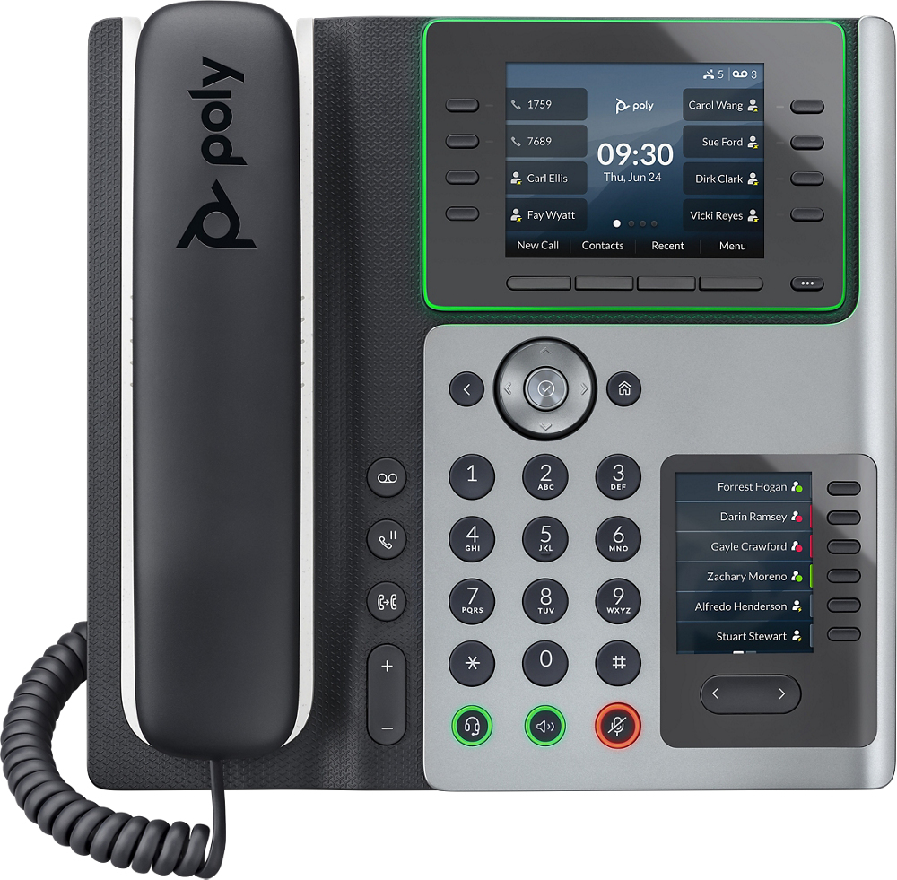 Image of POLY EDGE E400 IP phone Black, Grey 8 lines LCD Wi-Fi