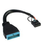 Inter-Tech 88885217 cable interface/gender adapter USB 3.0 USB 2.0 Black
