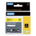 Dymo 18491/S0718090 Ribbon Nylon flexible black on yellow 19mm x 3,5m for Dymo Rhino 6-19mm/24mm