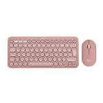 Logitech Pebble 2 Combo keyboard Mouse included Universal RF Wireless + Bluetooth QWERTY US International Pink