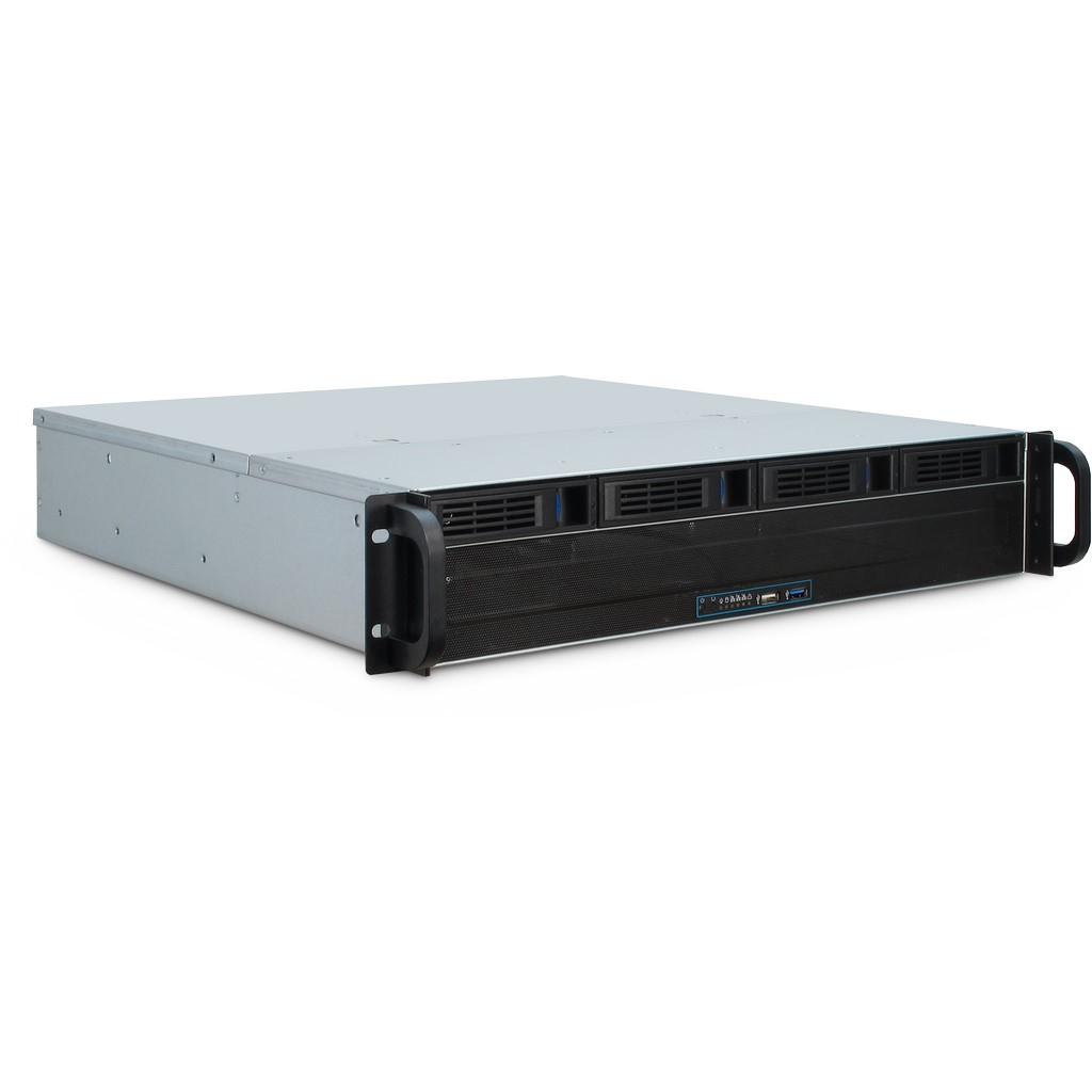 Image of Inter-Tech 2U 2404L S-ATA Rack Black, Grey