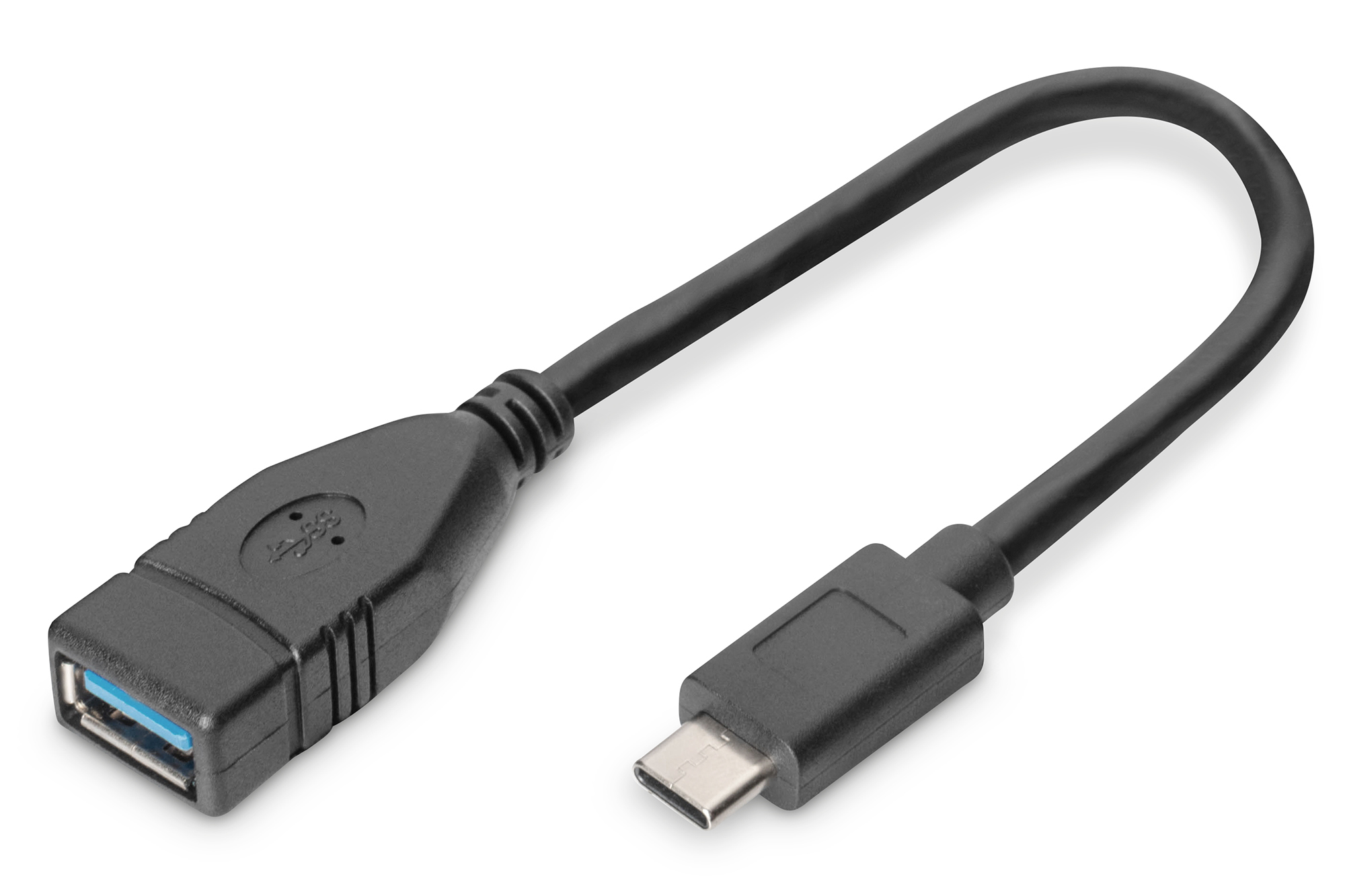Photos - Cable (video, audio, USB) Digitus USB Type-C Adapter / Konverter, OTG, Type-C to A AK-300315-001-S 