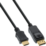 InLine DisplayPort to HDMI Converter Cable black 7.5m