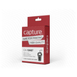 Capture CA-18487 printer label Black, Metallic