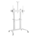 Techly ICA-TR49W multimedia cart/stand White Flat panel