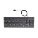 HP 150 Wired keyboard Universal USB AZERTY Belgian Black