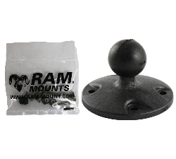 RAM Mounts Composite Round Plate with Ball & Hardware for Garmin GPSMAP + More