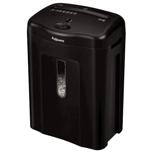Image of Fellowes Powershred 11C paper shredder Cross shredding 23 cm Black