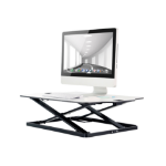 ProperAV Slim Profile Sit Stand Up Desktop Workstation with 12 Height Settings