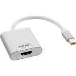 InLine Mini DisplayPort HDMI Adaptor Aluminum with Audio, 4K/60Hz