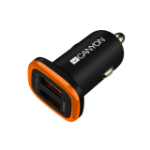 Canyon CNE-CCA02B mobile device charger MP3, Portable speaker, Smartphone, Tablet Black, Orange Cigar lighter Auto