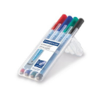 Staedtler Lumocolor correctable 305 marker 4 pc(s) Green, Black, Blue, Red