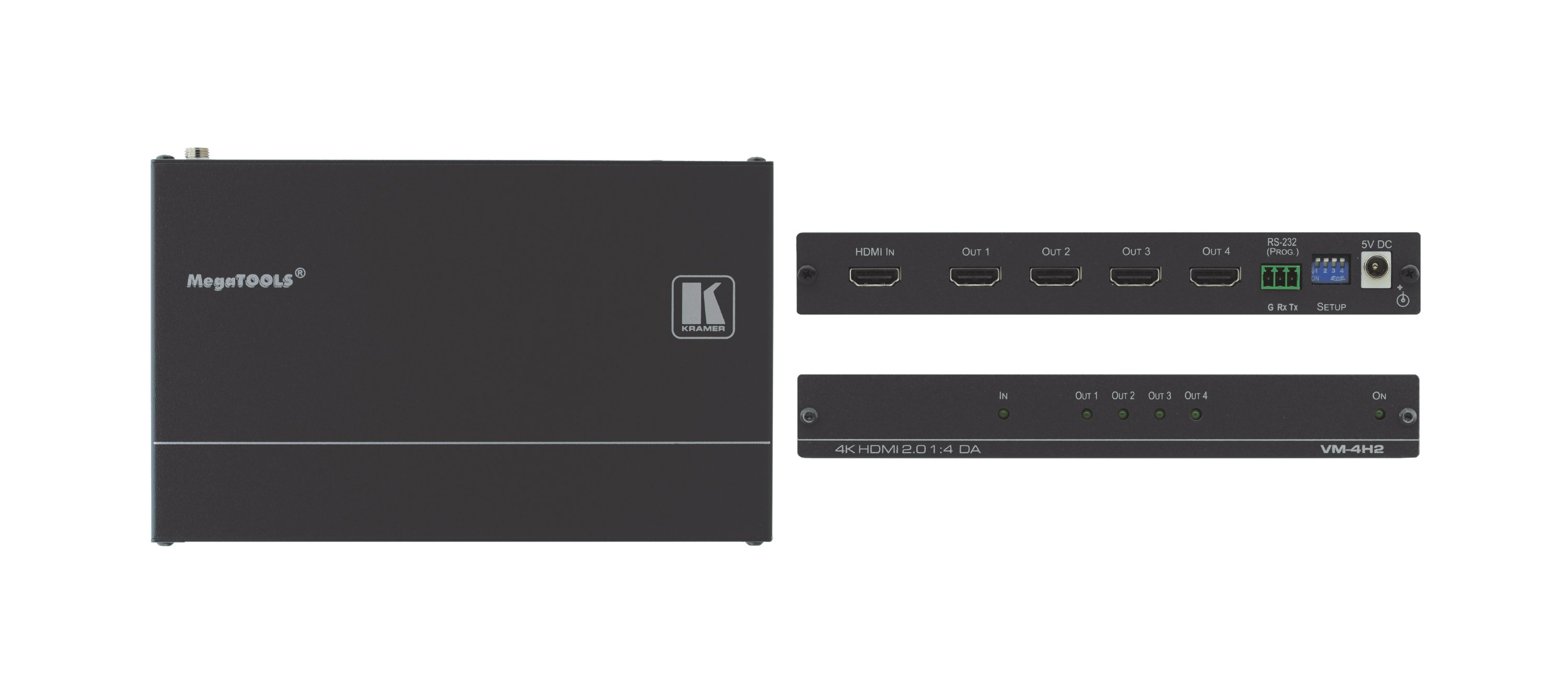 Image of Kramer Electronics VM-4H2 video line amplifier Black