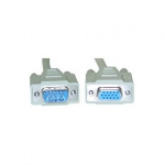 8WARE VGA Extension Cable 3m - 15 pins Male to 15 pins Female for Monitor PC Molded Type Grey