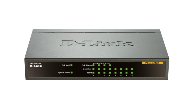 Image of D-Link DES-1008PA network switch Unmanaged Fast Ethernet (10/100)...