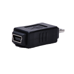 4XEM 4XUUSBFUSBM cable gender changer Micro USB 2.0 Mini USB 2.0 Black
