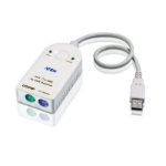 ATEN UC100KMA PS/2 cable 11.8" (0.3 m) 2x 6-p Mini-DIN USB A White