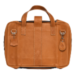 R-Go Tools Laptop bag R-Go Viva, full-grain leather, with integrated laptop stand, shoulder strap, 15.6-inch, brown