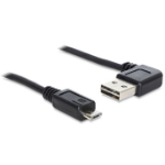 DeLOCK 1m USB 2.0 A - micro-B m/m USB-kabel USB A Micro-USB B Zwart