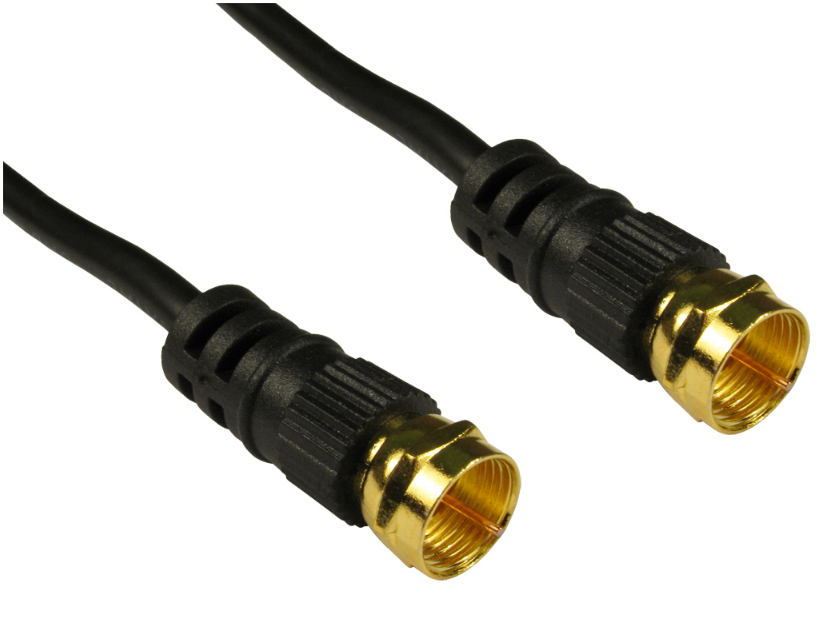 Cables Direct F M/M, 1.5m coaxial cable Black