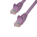 StarTech.com 5m Purple Cat6 Ethernet Cable, Snagless, 100W PoE, UTP, 24AWG Pure Bare Copper Wire, RJ45 Network Patch Cord w/Strain Reliefs, Individually Tested