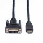 Value 11995516 1,5 m DVI-D HDMI Type A (Standaard) Zwart