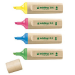 Edding EcoLine 24 marker 4 pc(s) Chisel/Fine tip Blue, Green, Pink, Yellow