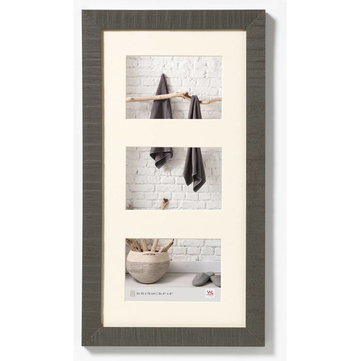 Image of walther design HO338D - Wood - Gray - Multi picture frame - 13 x...