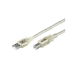 Microconnect USB2.0 A-B 1m M-M USB cable USB A USB B Transparent