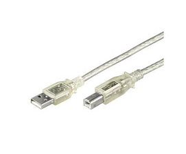 Image of Microconnect USB2.0 A-B 1m M-M USB cable USB A USB B Transparent