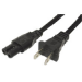 C2G Non-polarized Power Cord, Black 6ft 72" (1.83 m)