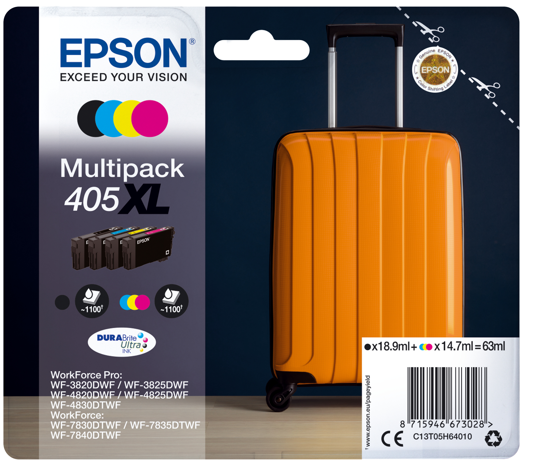 Image of Epson C13T05H64020/405XL Ink cartridge multi pack Bk,C,M,Y...